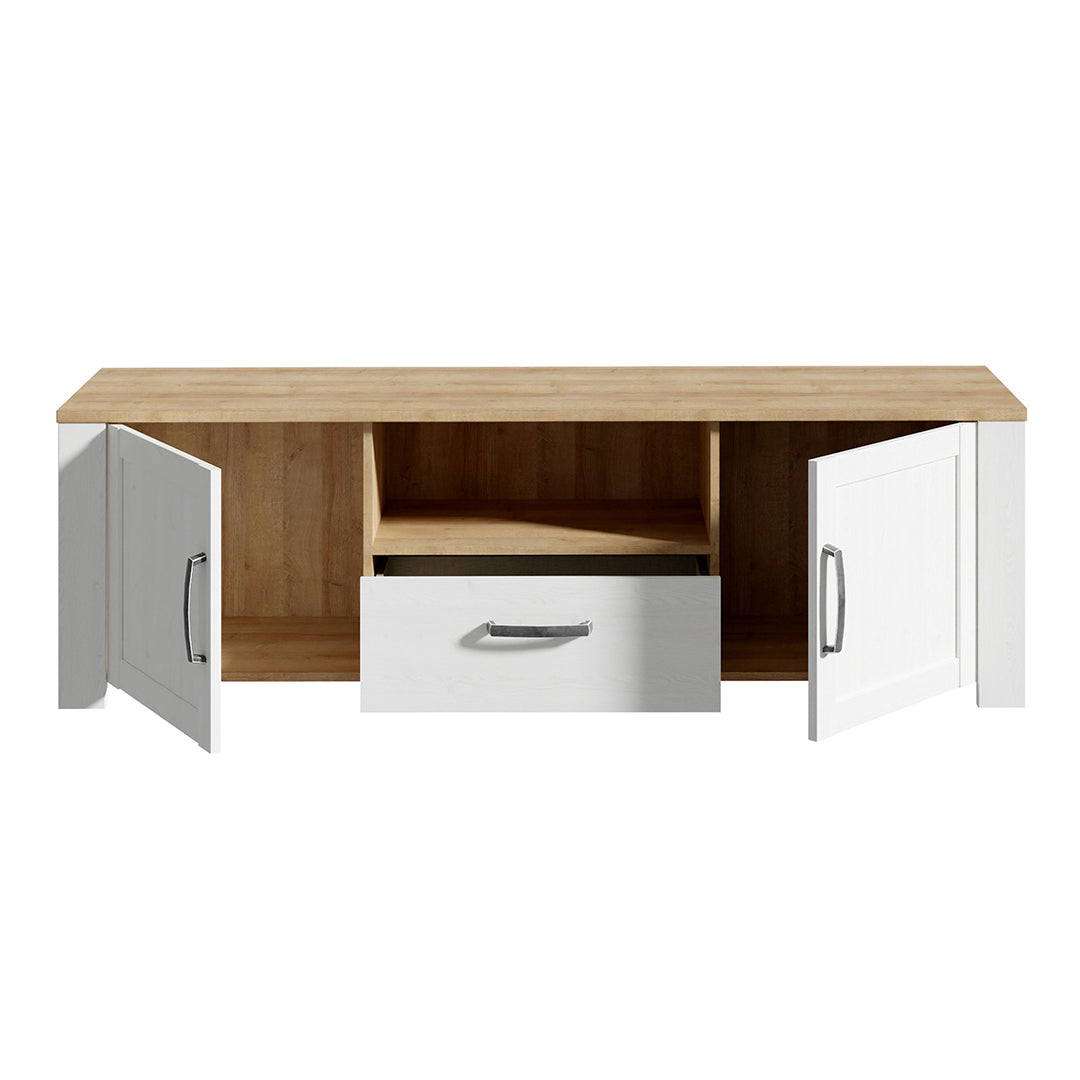 Wooden TV Stand With 2 Doors And 1 Drawer - Bohol