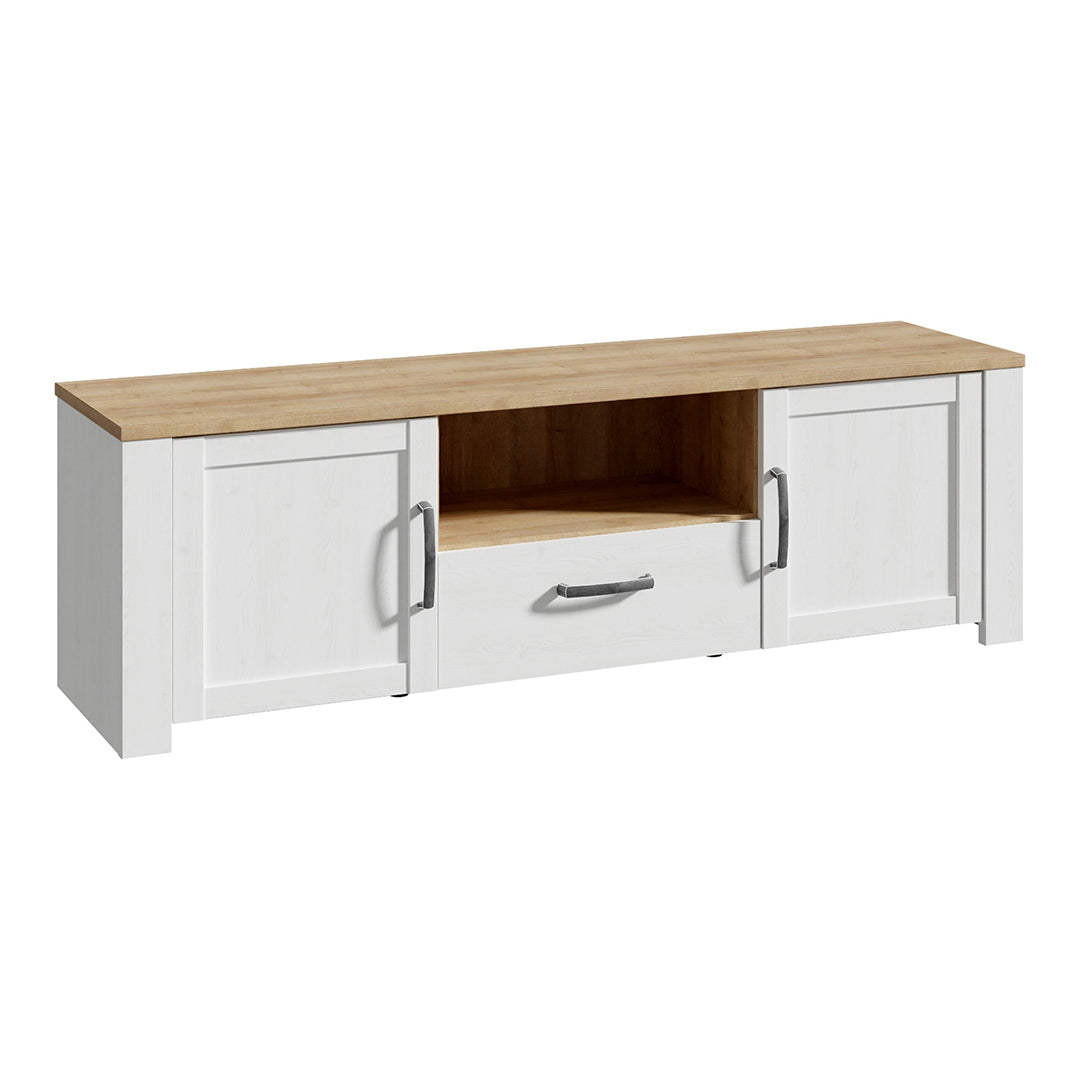 Wooden TV Stand With 2 Doors And 1 Drawer - Bohol