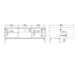 Wooden TV Stand With 2 Doors And 1 Drawer - Kendall