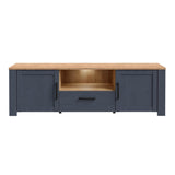 Wooden TV Stand With 2 Doors 1 Drawer With LED Lights - Bohol