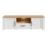 Wooden TV Stand With 2 Doors 1 Drawer With LED Lights - Bohol
