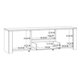 Wooden TV Stand With 2 Doors 1 Drawer With LED Lights - Bohol
