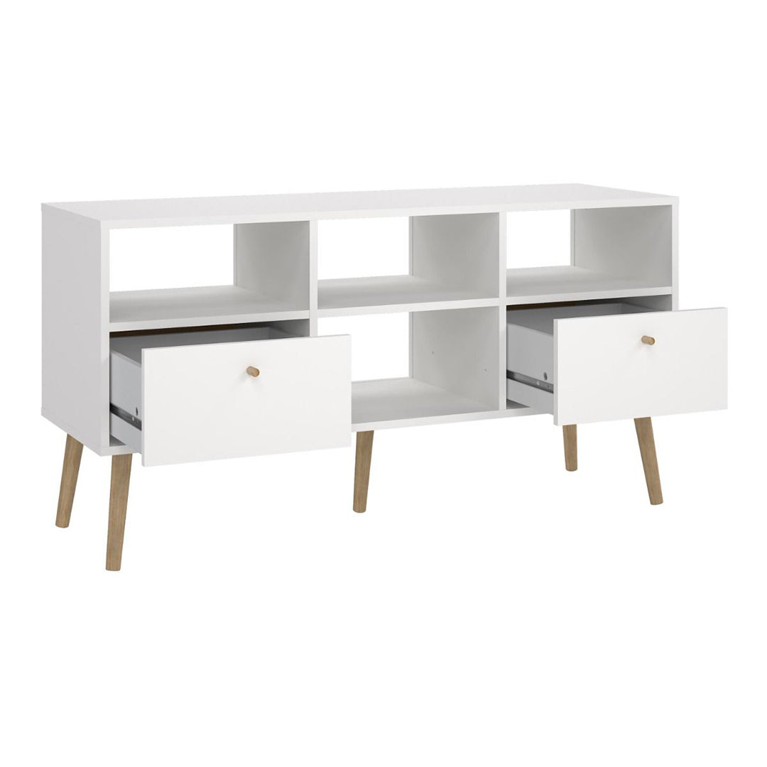 Wooden TV Stand With 2 Drawers - Cumbria