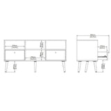 Wooden TV Stand With 2 Drawers - Cumbria