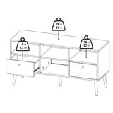 Wooden TV Stand With 2 Drawers - Cumbria