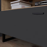 Wooden TV Stand With 2 Flip Doors And 1 Drawer - Klara