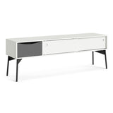 Wooden TV Stand With 2 Sliding Doors And 1 Drawer - Fur