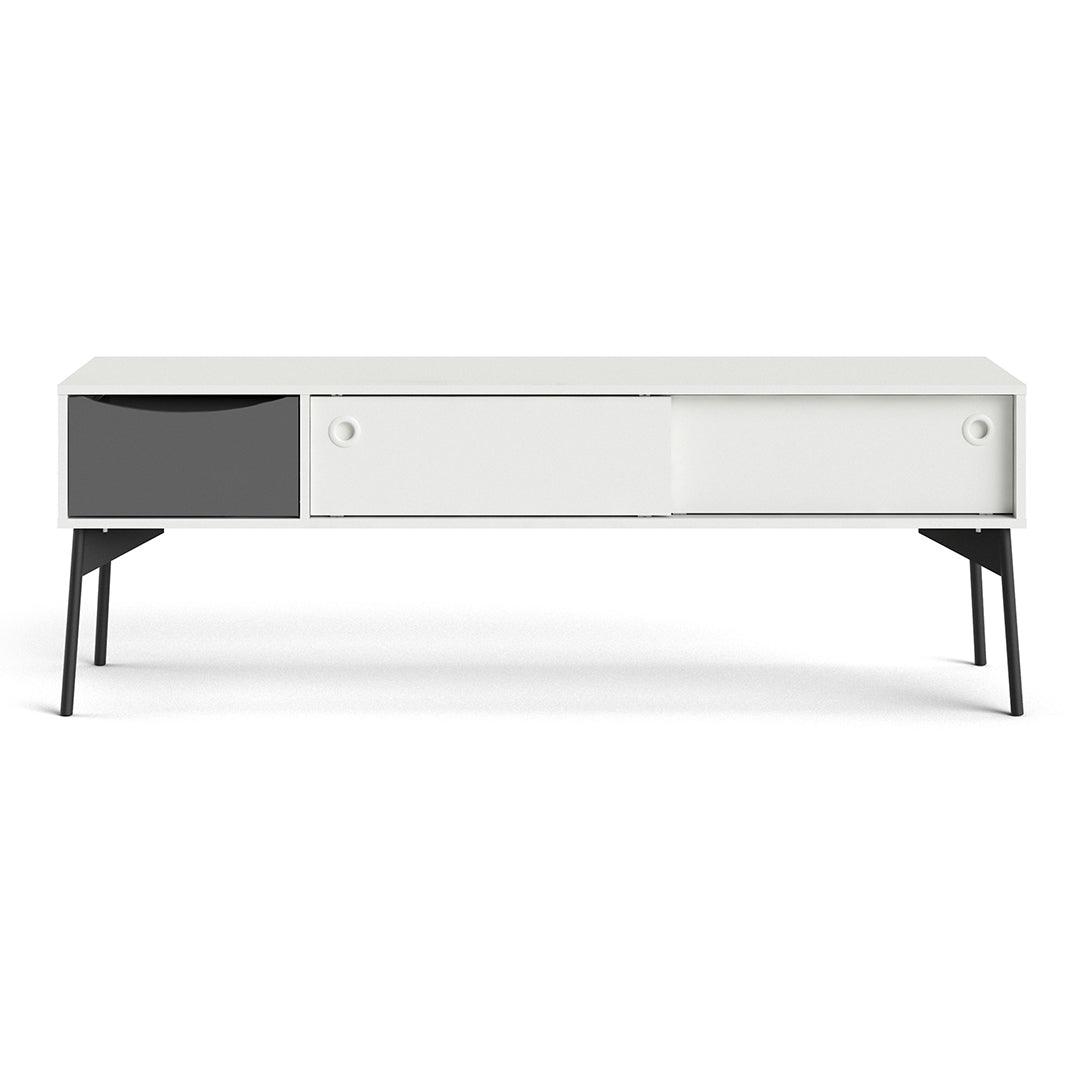 Wooden TV Stand With 2 Sliding Doors And 1 Drawer - Fur