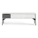 Wooden TV Stand With 2 Sliding Doors And 1 Drawer - Fur