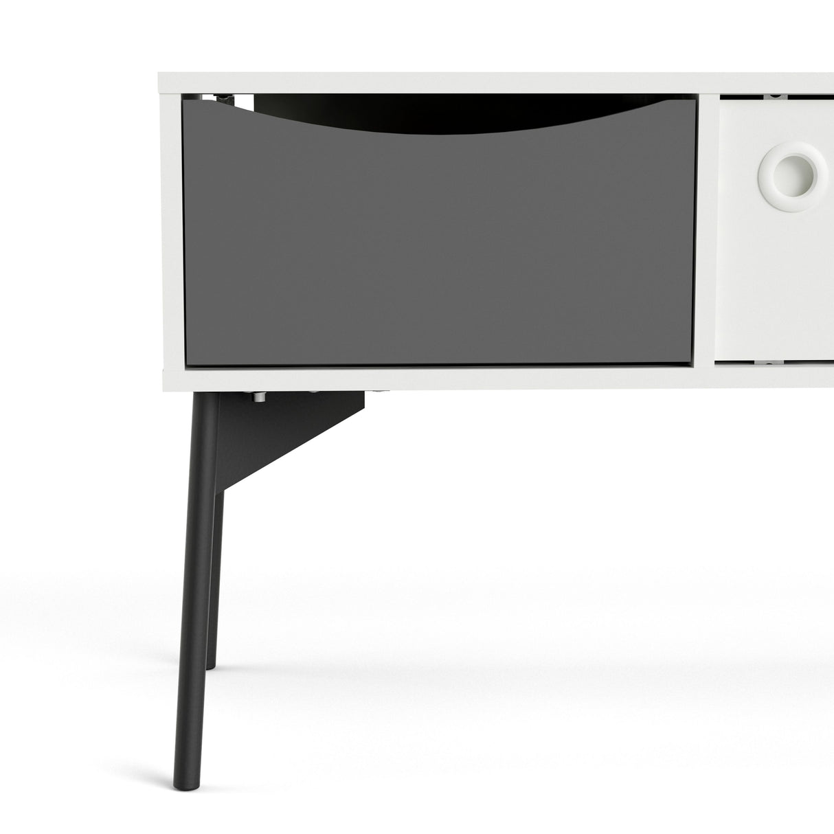 Wooden TV Stand With 2 Sliding Doors And 1 Drawer - Fur