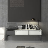 Wooden TV Stand With 2 Sliding Doors And 1 Drawer - Fur