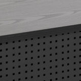 Wooden TV Stand With 1 Mesh Sliding Door - Angus
