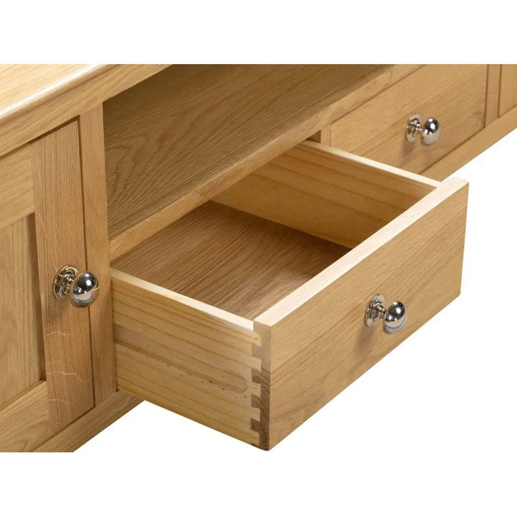 Wooden TV Stand With 2 Doors And 2 Drawers - Cotswold