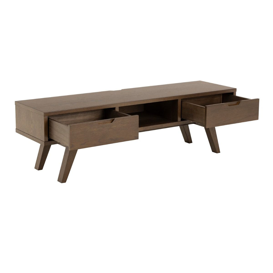 Wooden TV Stand With 2 Drawers - A-Line