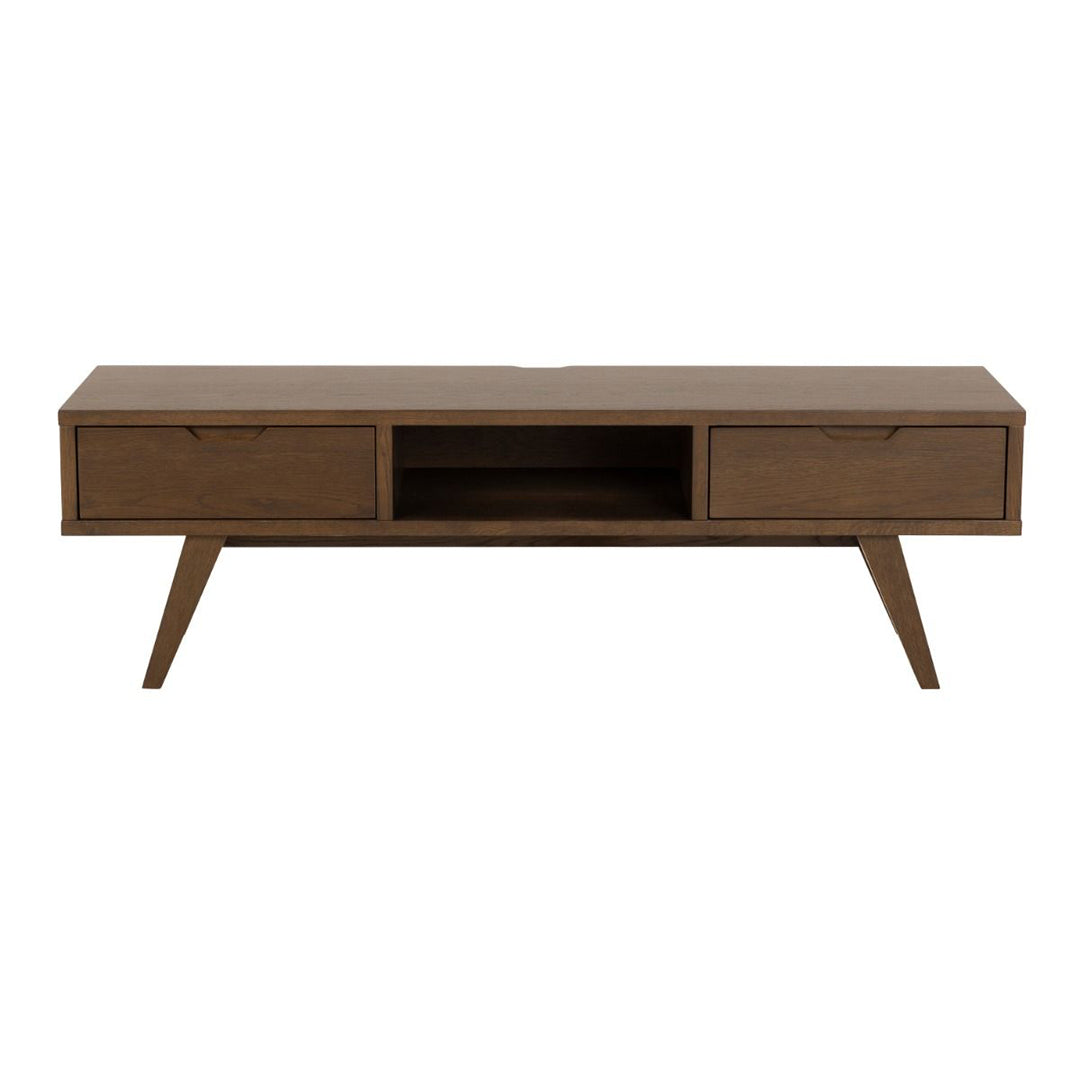Wooden TV Stand With 2 Drawers - A-Line