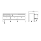 Wooden TV Stand With 3 Drawers - Barcelona