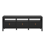 Wooden TV Stand With 3 Drawers - Barcelona