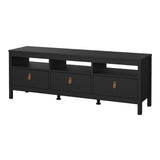 Wooden TV Stand With 3 Drawers - Barcelona