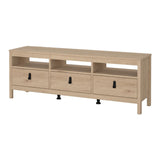 Wooden TV Stand With 3 Drawers - Barcelona