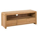 Wooden TV Stand With 3 Drawers - Curve