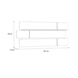 Wooden Wall Shelf 195.1cm Wide - Klara