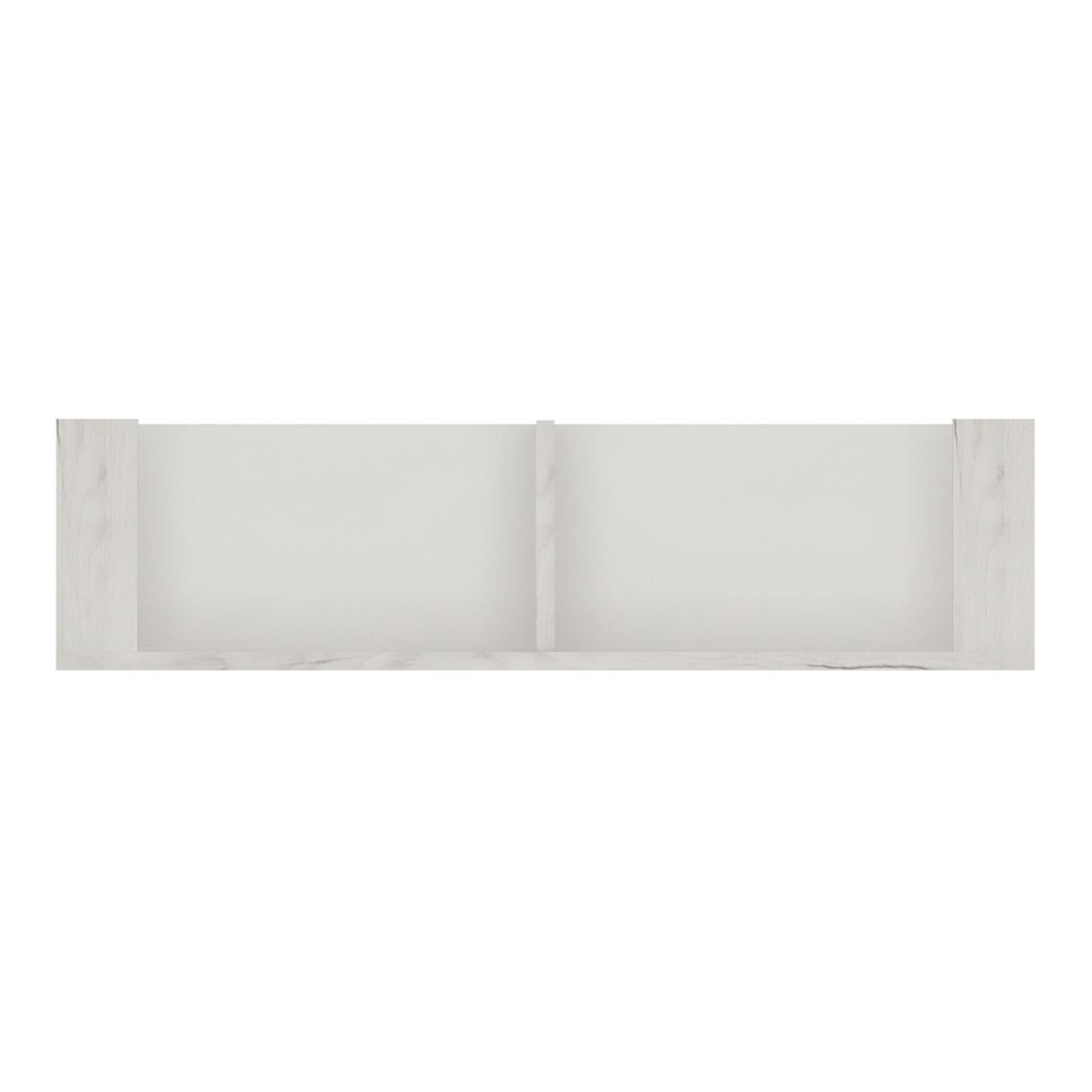 Wooden Wall Shelf 2 Sectioned 84cm Wide - Angel