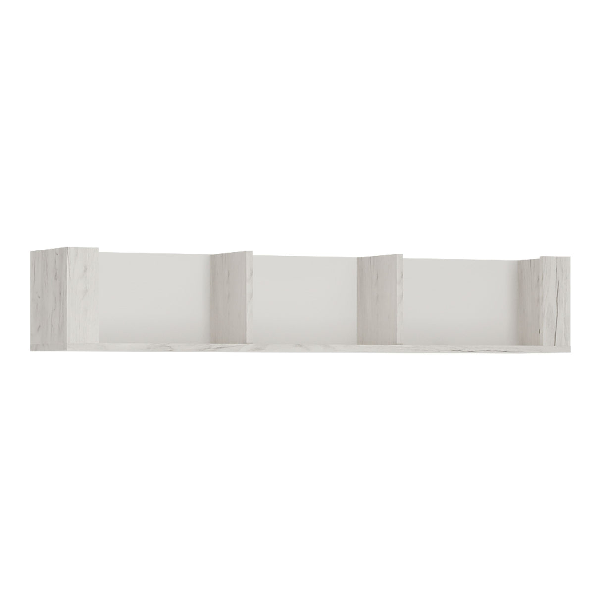 Wooden Wall Shelf 3 Sectioned 118.7cm Wide - Angel