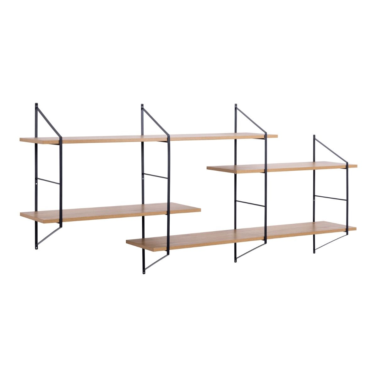 Wooden Wall Shelving Unit With 4 Shelves - Belfast