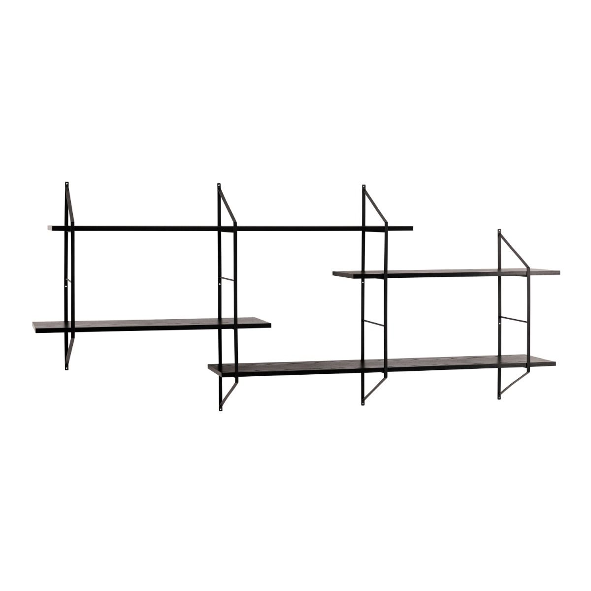 Wooden Wall Shelving Unit With 4 Shelves - Belfast
