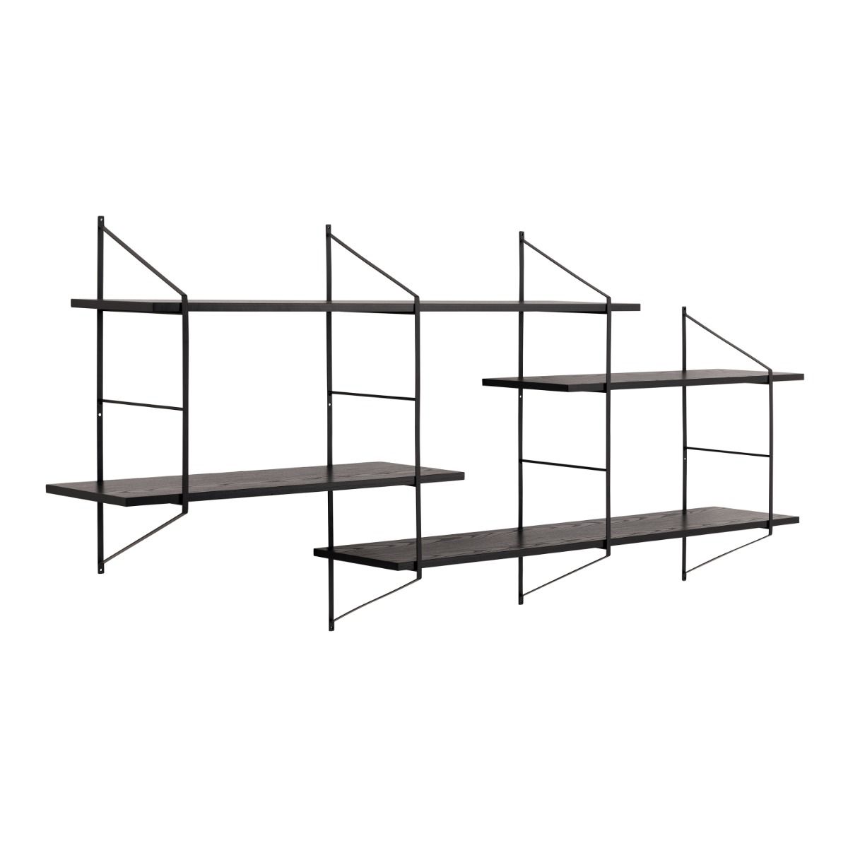 Wooden Wall Shelving Unit With 4 Shelves - Belfast