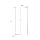 Wooden Wardrobe With 2 Doors - Grafton