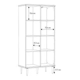 Wooden Wardrobe With 2 Doors With Rattan Effect Front - Calasetta