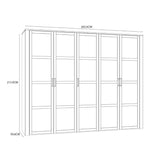 Wooden Wardrobe Large With 5 Doors - Bohol