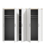 Wooden Wardrobe Large With 5 Doors - Bohol