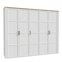 Wooden Wardrobe Large With 5 Doors - Bohol