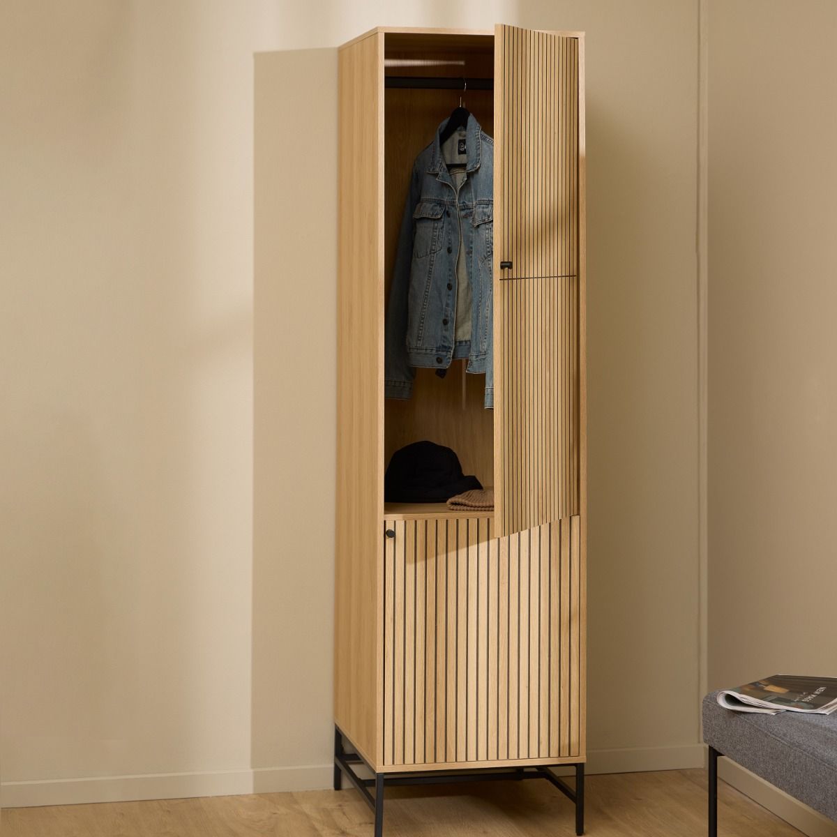 Wooden Wardrobe With 2 Doors - Albany