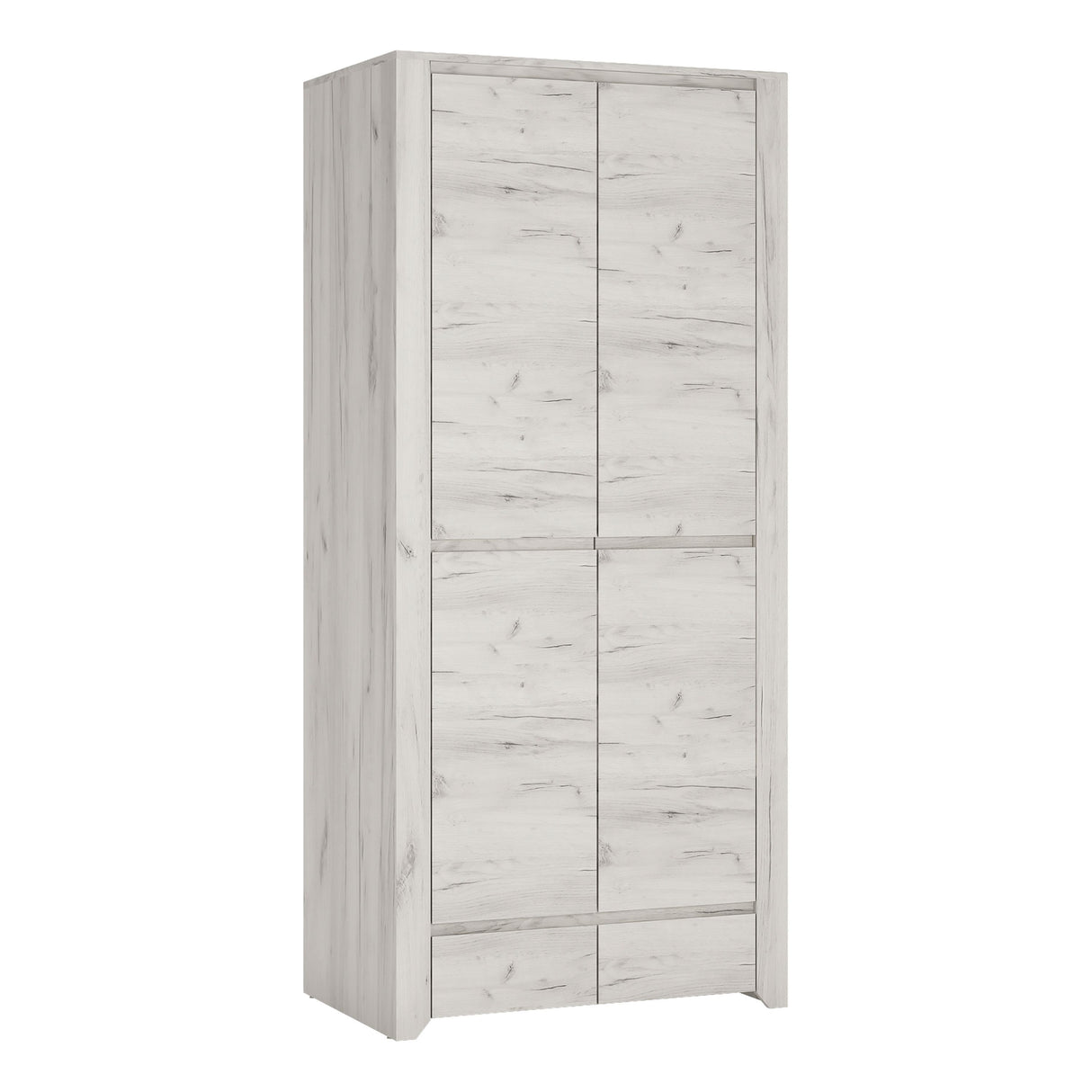 Wooden Wardrobe With 2 Doors And 2 Drawers - Angel