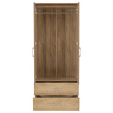 Wooden Wardrobe With 2 Doors And 2 Drawers - Charles
