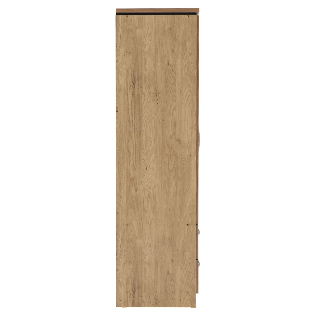 Wooden Wardrobe With 2 Doors And 2 Drawers - Charles