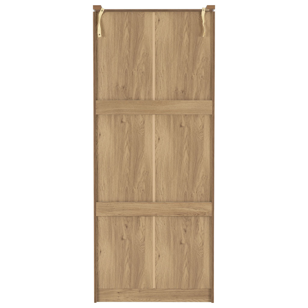 Wooden Wardrobe With 2 Doors And 2 Drawers - Charles