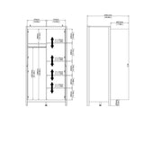 Wooden Wardrobe With 2 Doors - Barcelona