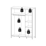Wooden Wardrobe With 3 Doors - Barcelona
