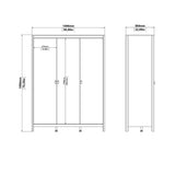 Wooden Wardrobe With 3 Doors - Barcelona