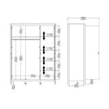 Wooden Wardrobe With 3 Doors - Barcelona