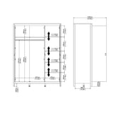 Wooden Wardrobe With 3 Doors - Barcelona
