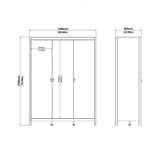 Wooden Wardrobe With 3 Doors - Barcelona