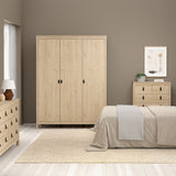 Wooden Wardrobe With 3 Doors - Barcelona