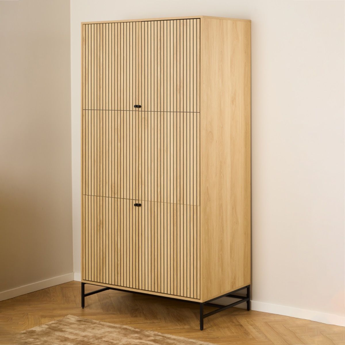 Wooden Wardrobe With 4 Doors - Albany