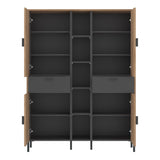 Wooden Wardrobe With 4 Doors And 2 Drawers - Arundel